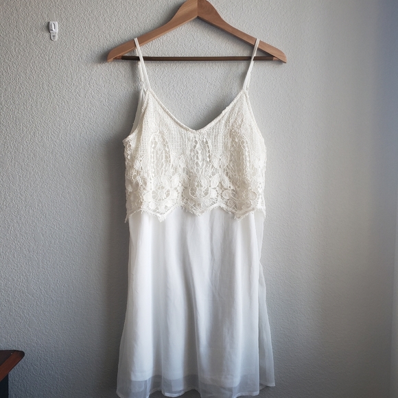 Charming Charlie's White Lace Summer Dress - Picture 1 of 4